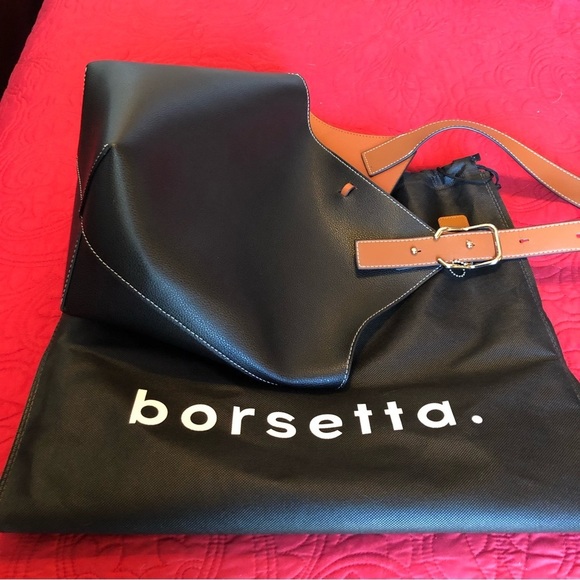 BORSETTA - Cholet Napa leather bucket bag. NW/OT! Internal phone slot. BEAUTIFUL - Picture 10 of 16